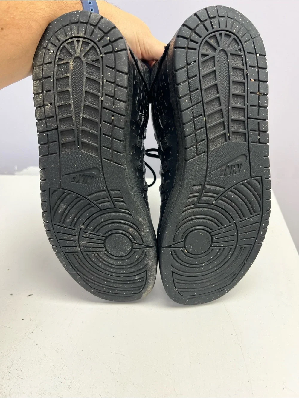 Jordan Black High-Top Sneakers with Textured Upper Mens 10.5